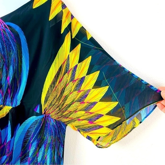 Lane Bryant Multi Color Floral Print Tunic/Dress Size 26/28 - Picture 4 of 6